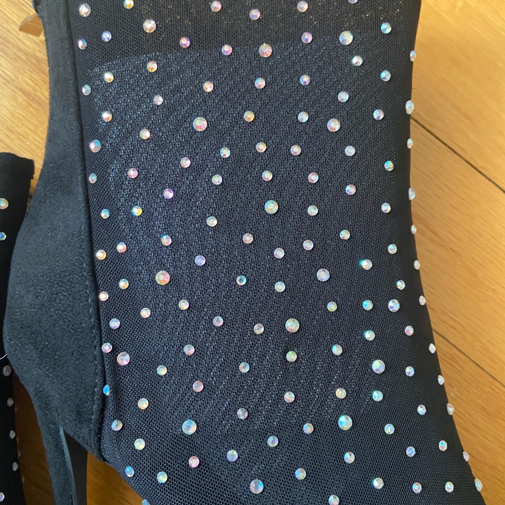Sheer Rhinestone studded ankle boots - Picture 6 of 9